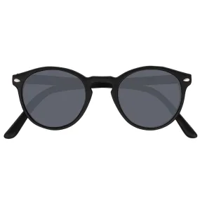 Lunettes de soleil mixte Ronde Noir