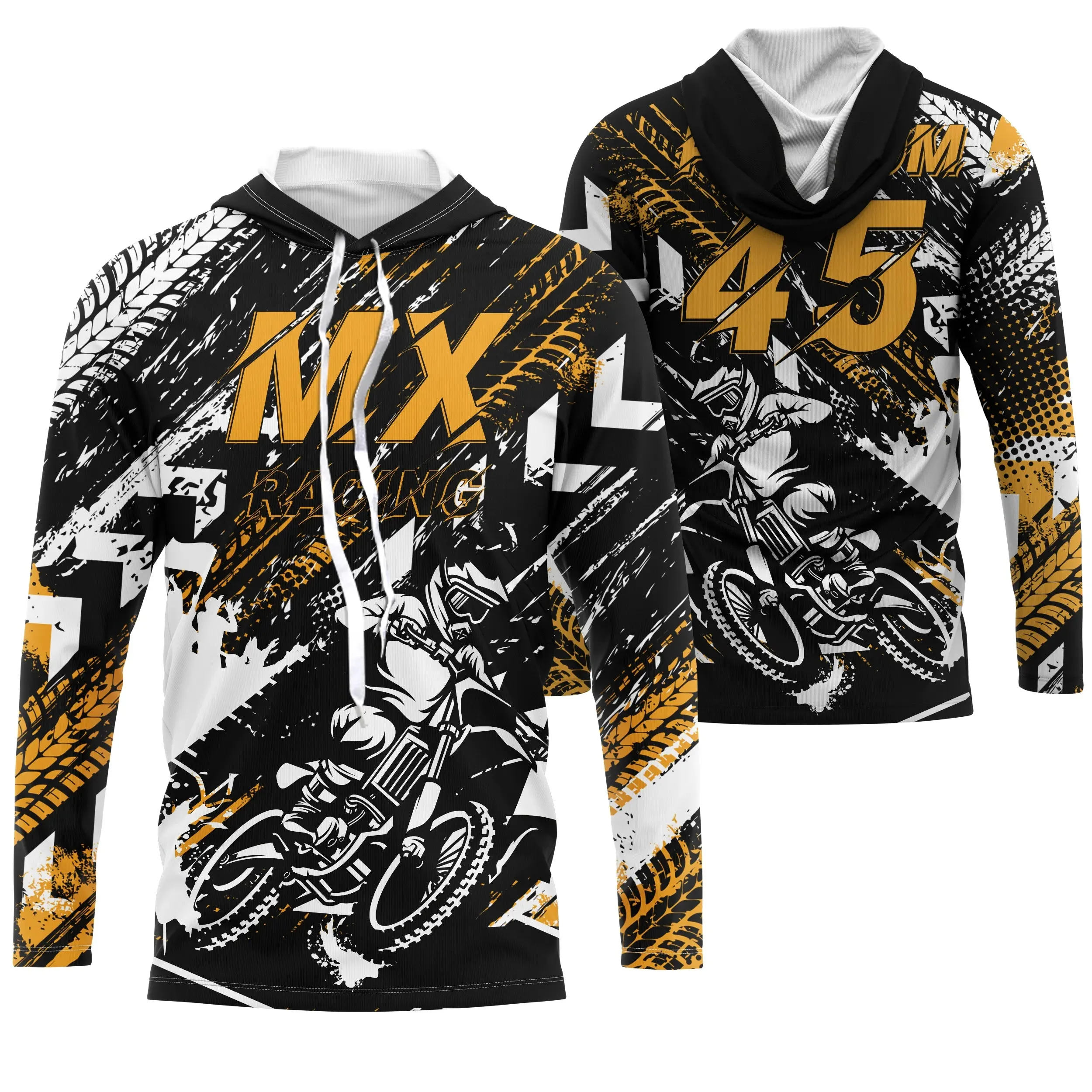 Maillot Cross Protection UV, Cadeau Personnalisé Pilote Moto Cross, Courses MX - 26122201MZ