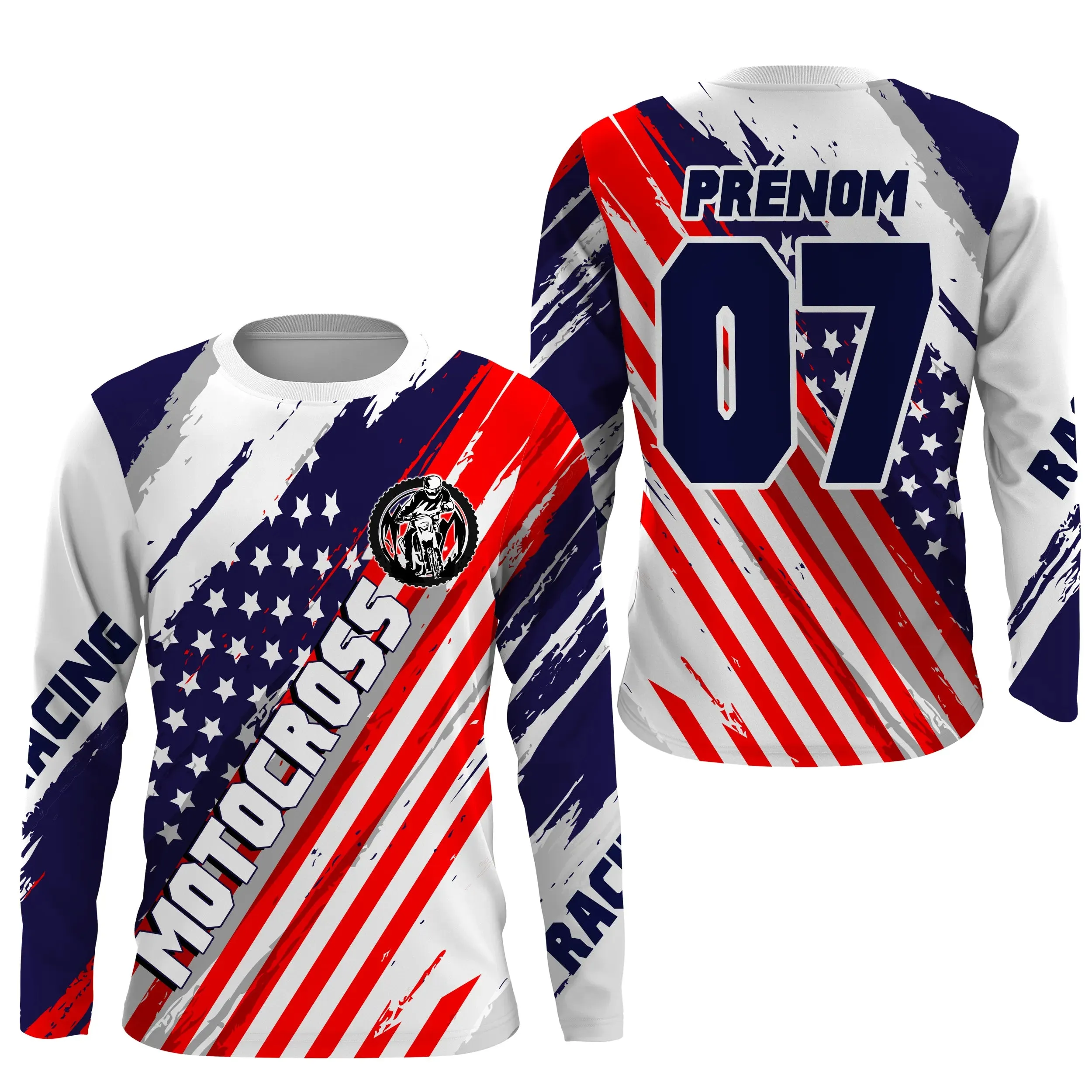 Maillot Cross Protection UV Personnalisé, Cadeau Original Pilote Moto Cross - MZ28122202