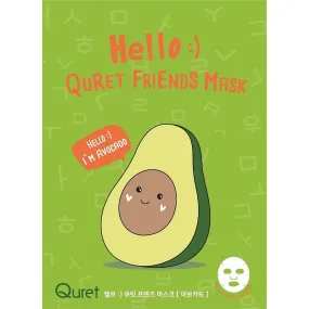 Mascarilla facial Hello :) Quret Friends Mask - Avocado