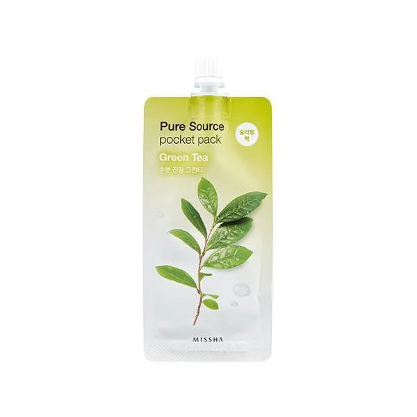 MASCARILLA NOCTURNA PURE SOURCE POCKET PACK GREEN TEA