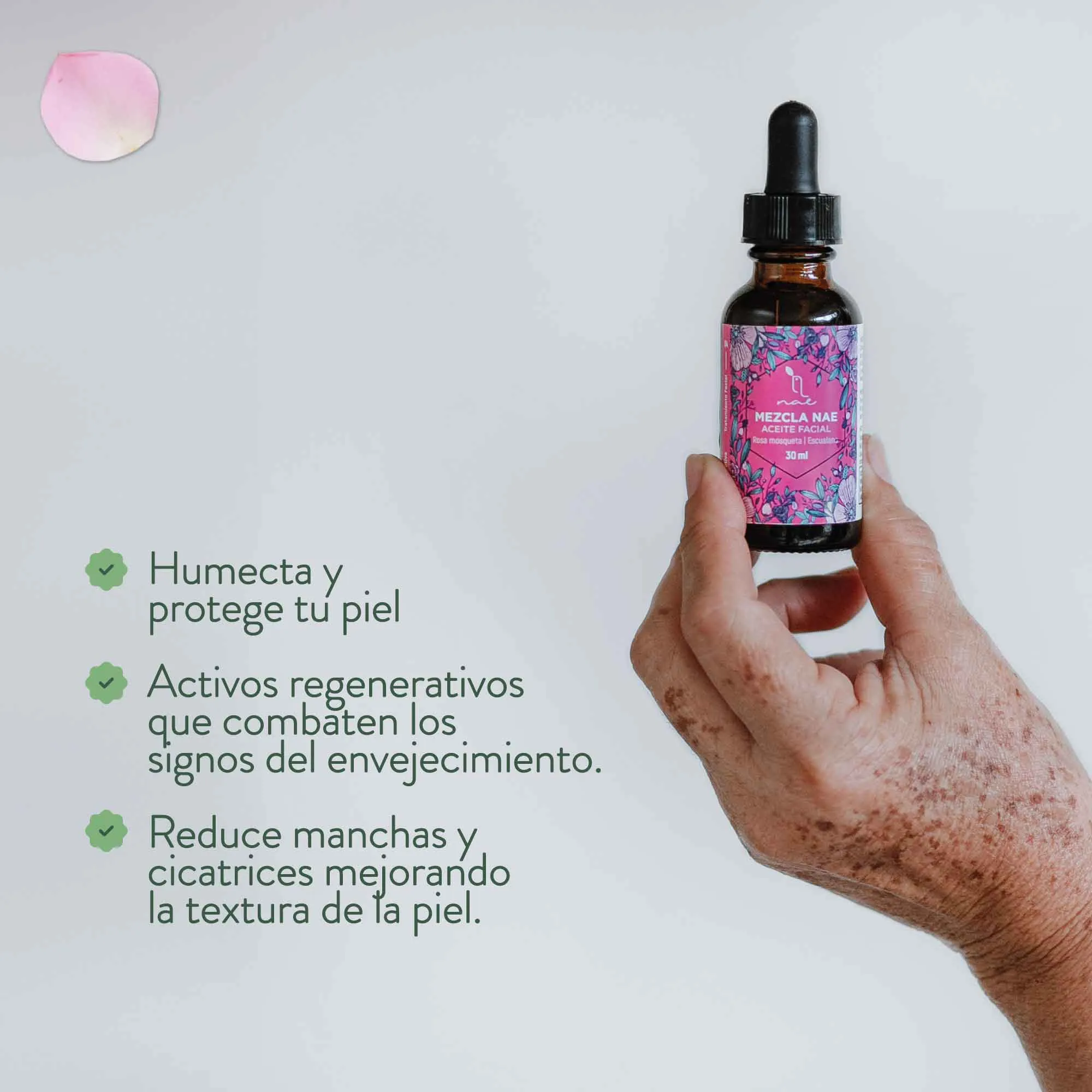 Mezcla NAE Regenerativa Rosa Mosqueta Escualano - Aceite facial