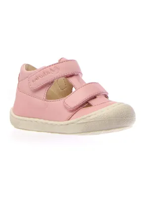 NATURINO PUFFY rose/blanc  SANDALES NU PIEDS salome