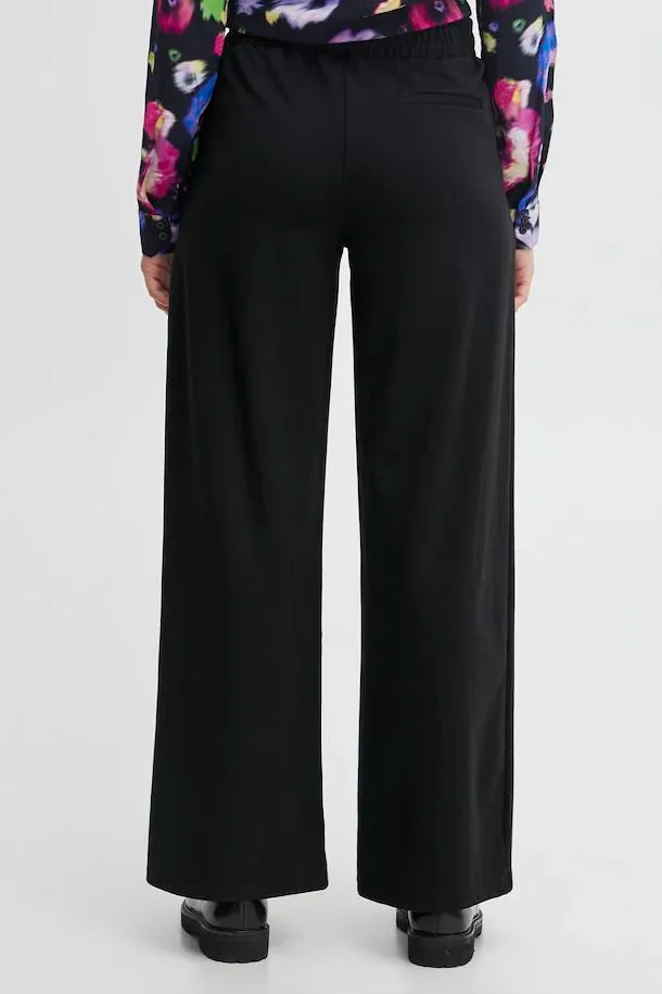 Pantalon Kate Long Wide Black fibres recyclées