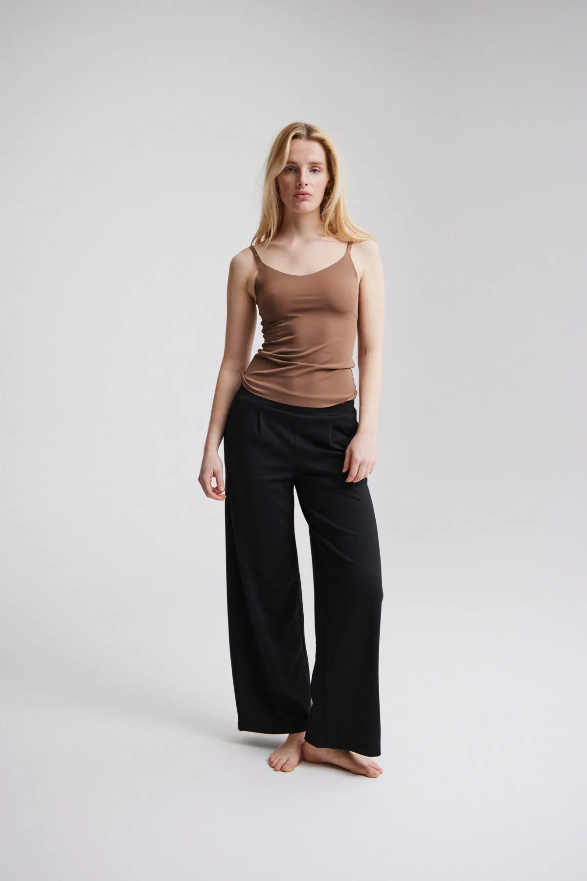 Pantalon Kate Long Wide Black fibres recyclées