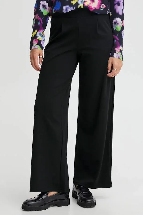 Pantalon Kate Long Wide Black fibres recyclées