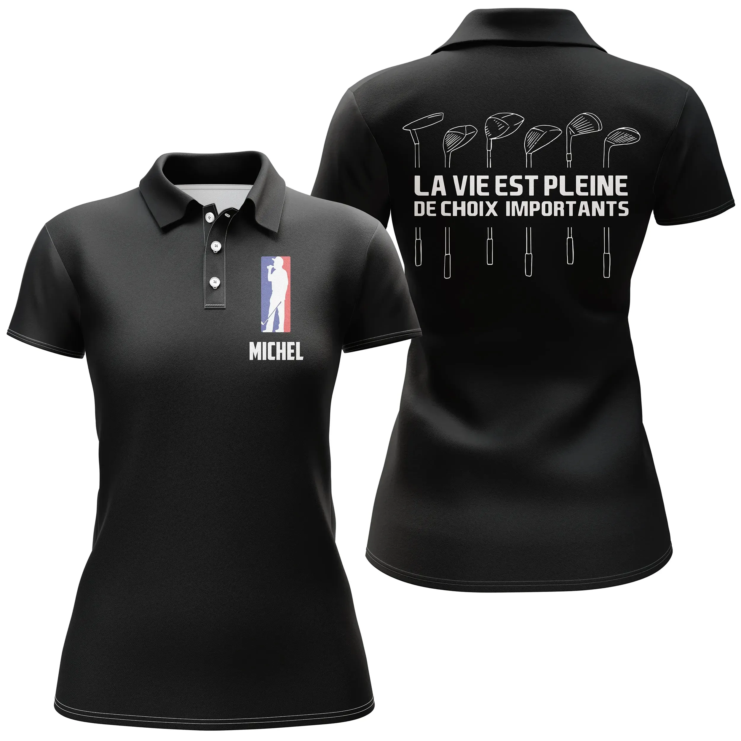 Polo Golf Homme Femme, Polo Personnalisé Fan De Golf, Cadeau Original Golfeur - CT10082217