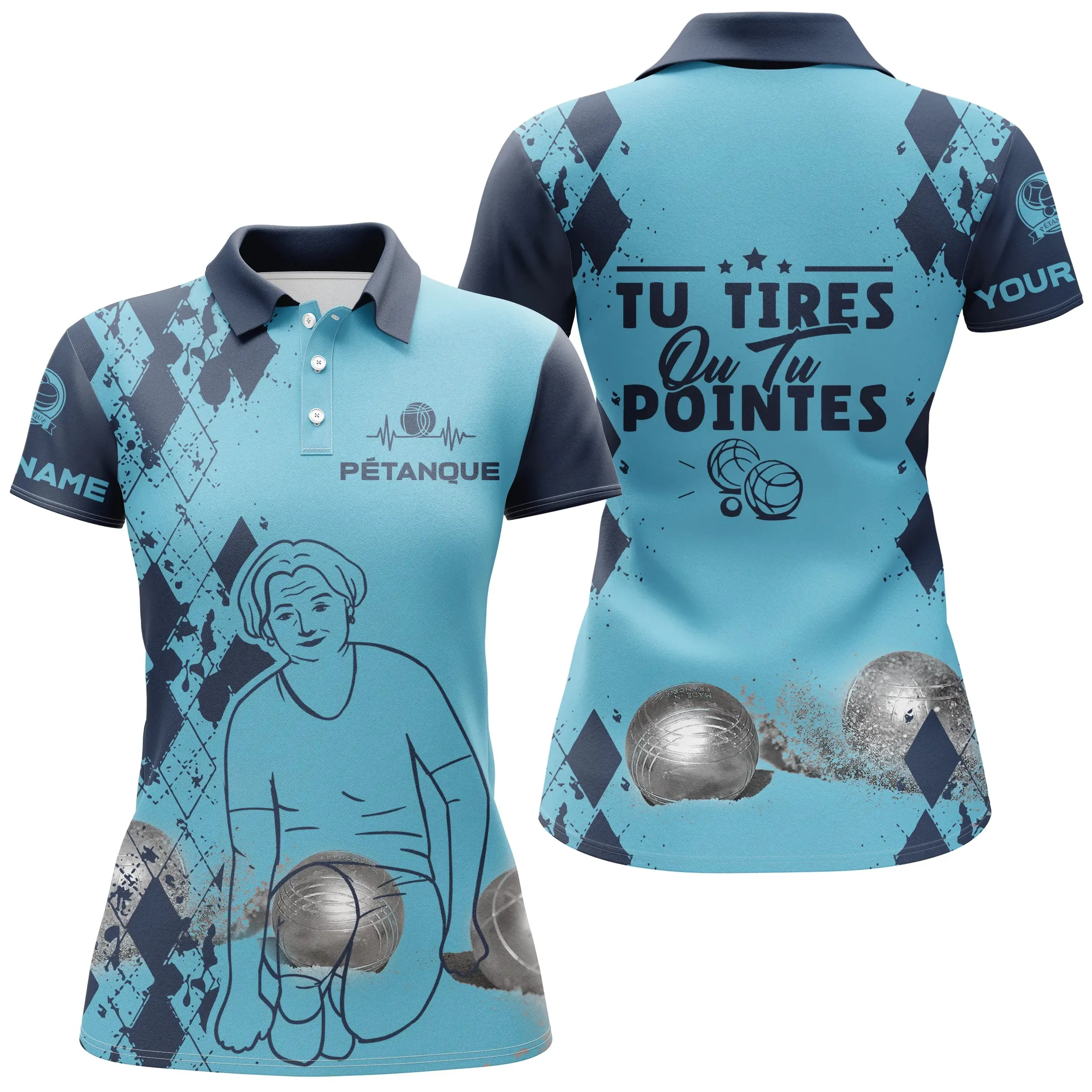 Polo Pétanque, Cadeau Personnalisé Bouliste, Tu Tires Ou Tu Pointes - CT13092364