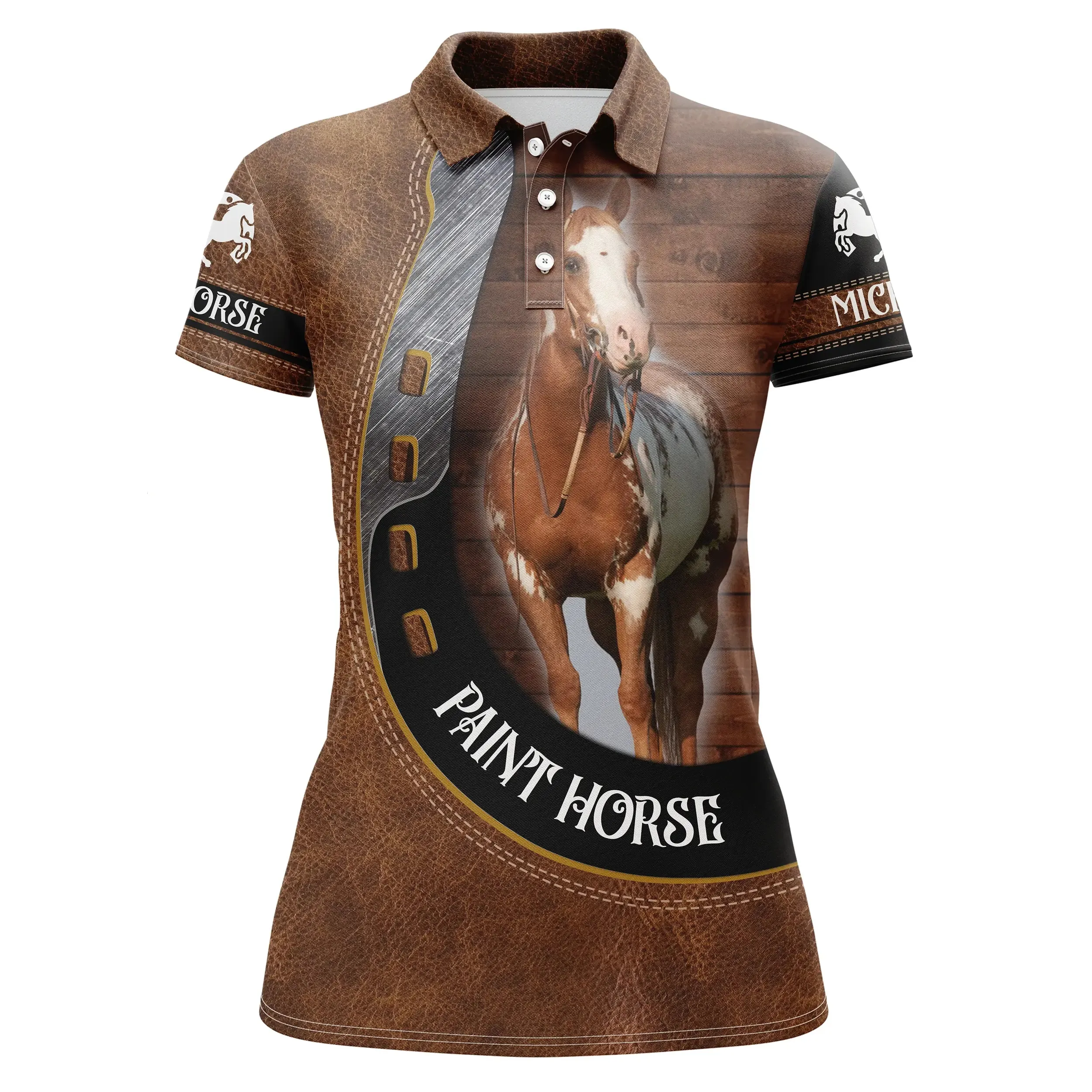 Polo quitation Homme Femme, Paint Horse, Cadeau Peronnalisé Fan des chevaux - CT05072208P