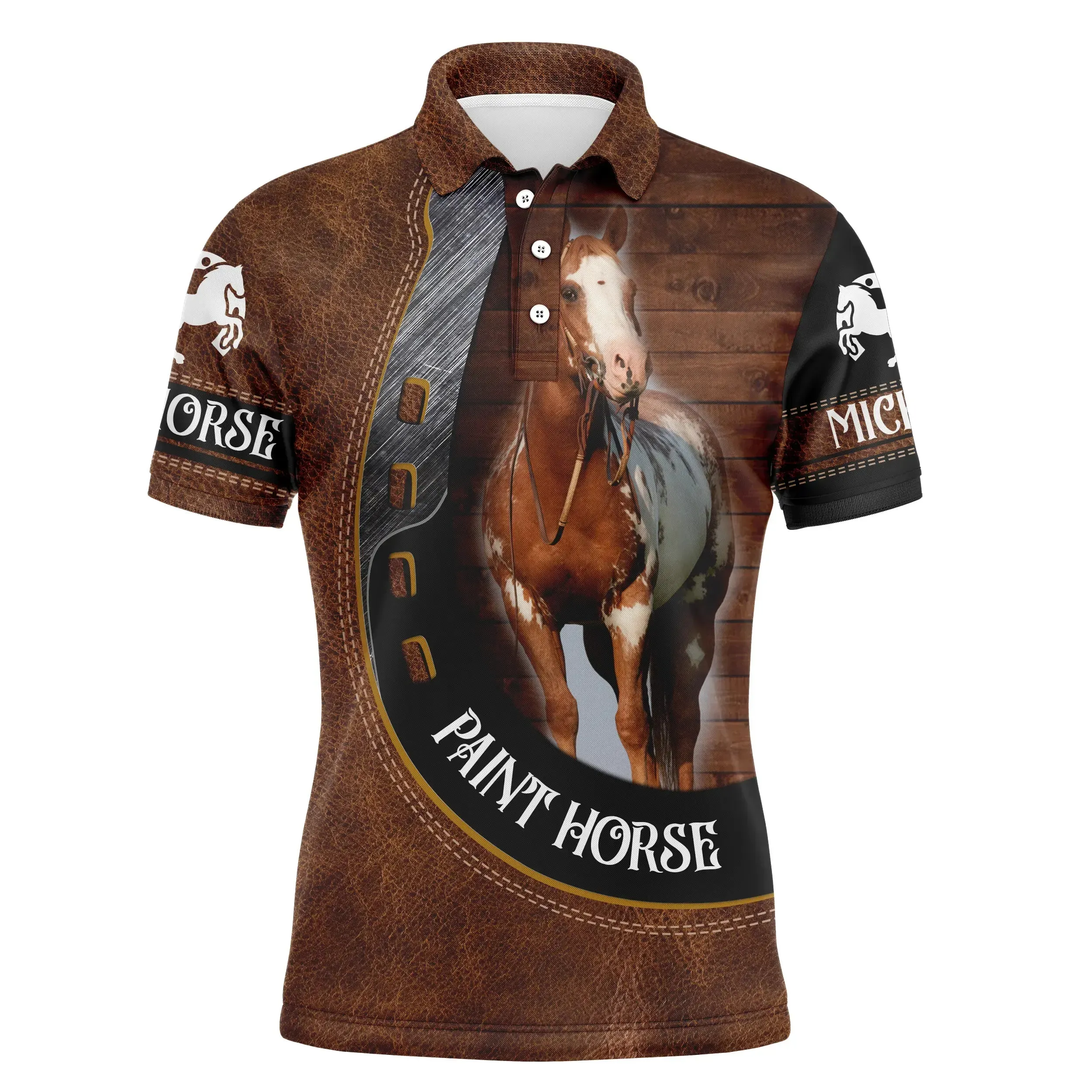 Polo quitation Homme Femme, Paint Horse, Cadeau Peronnalisé Fan des chevaux - CT05072208P