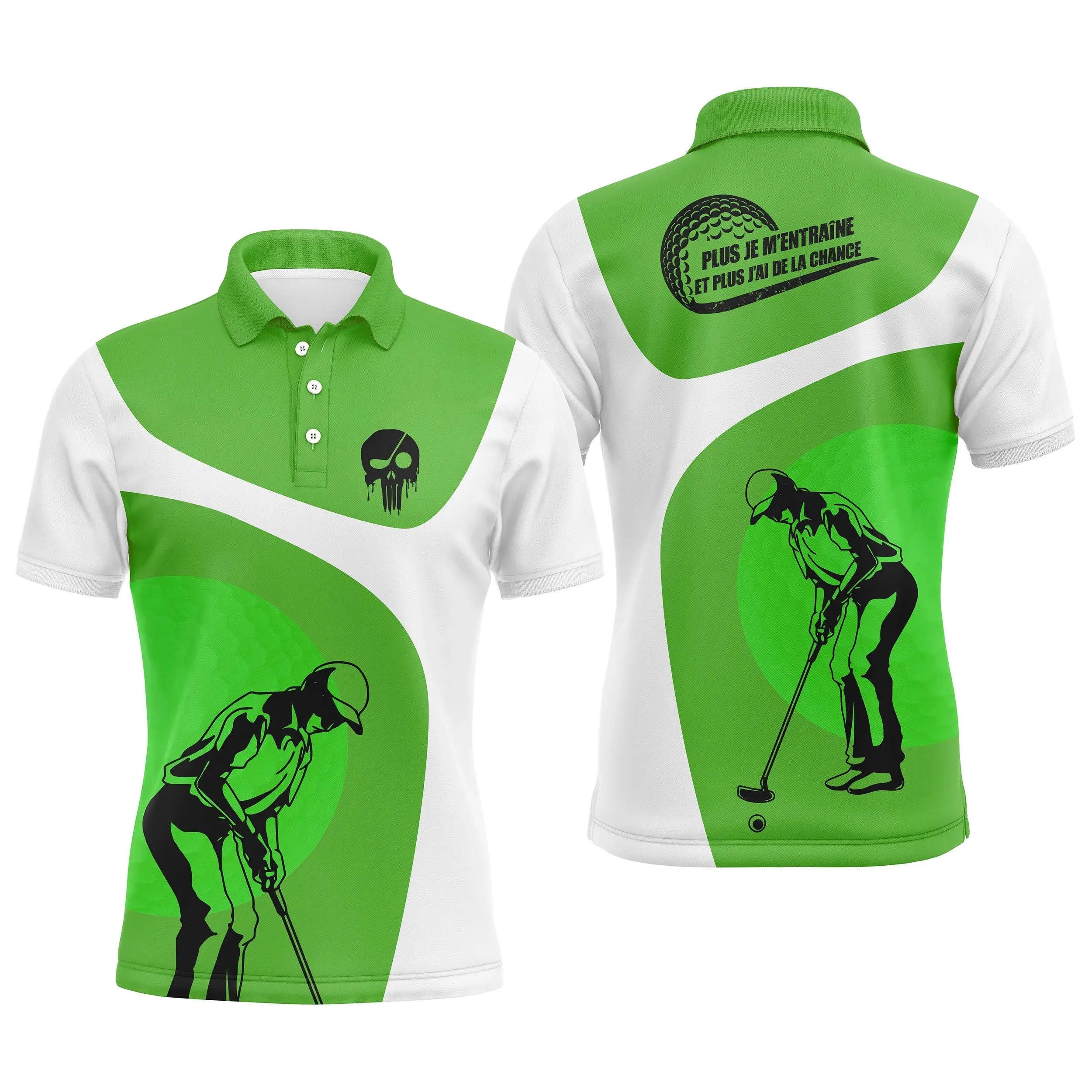 Polo à Séchage Rapide pour Fan de Golf, Golfeur, Golfeuse, Polo de Sport Homme Femme, Polo Shirts de Golf, Cadeau Original Golfeur Légers Hauts à Manches Courtes d'té - CTS10052209