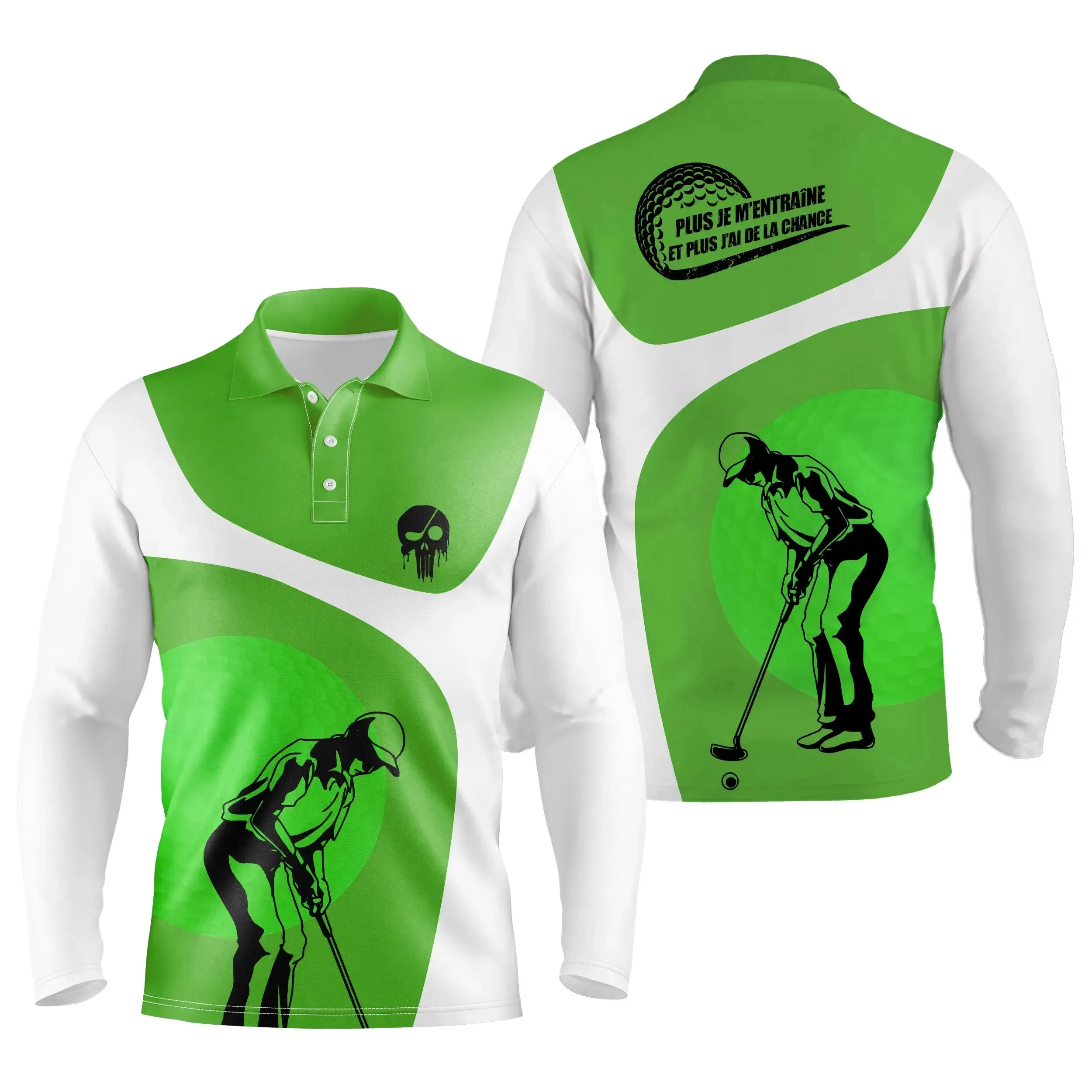 Polo à Séchage Rapide pour Fan de Golf, Golfeur, Golfeuse, Polo de Sport Homme Femme, Polo Shirts de Golf, Cadeau Original Golfeur Légers Hauts à Manches Courtes d'té - CTS10052209