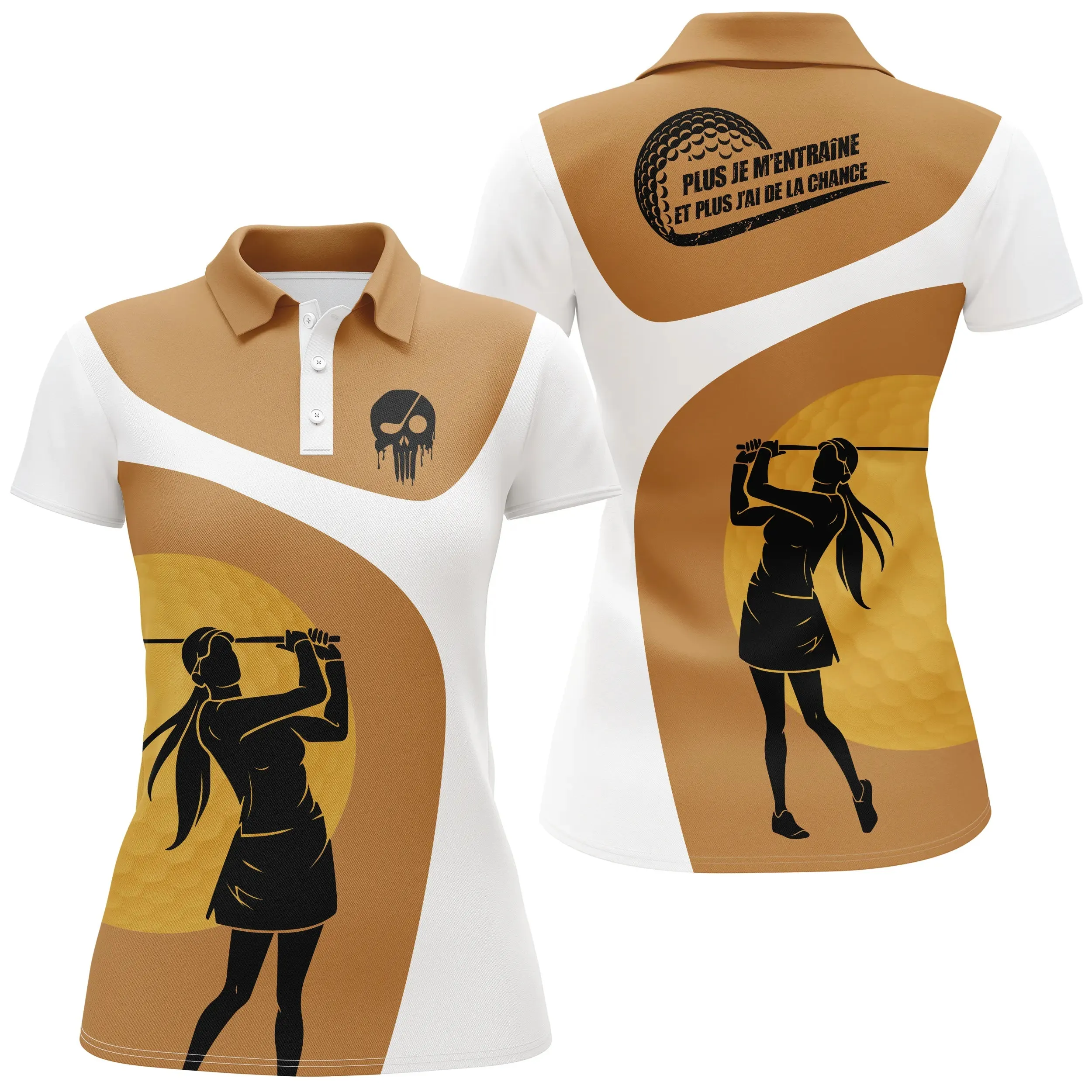 Polo à Séchage Rapide pour Fan de Golf, Golfeur, Golfeuse, Polo de Sport Homme Femme, Polo Shirts de Golf, Cadeau Original Golfeur Légers Hauts à Manches Courtes d'té - CTS10052209