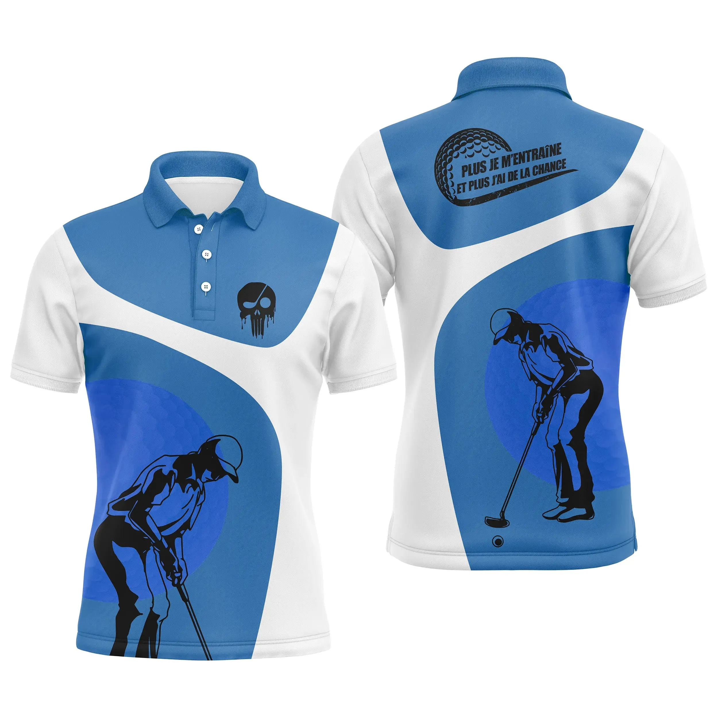 Polo à Séchage Rapide pour Fan de Golf, Golfeur, Golfeuse, Polo de Sport Homme Femme, Polo Shirts de Golf, Cadeau Original Golfeur Légers Hauts à Manches Courtes d'té - CTS10052209