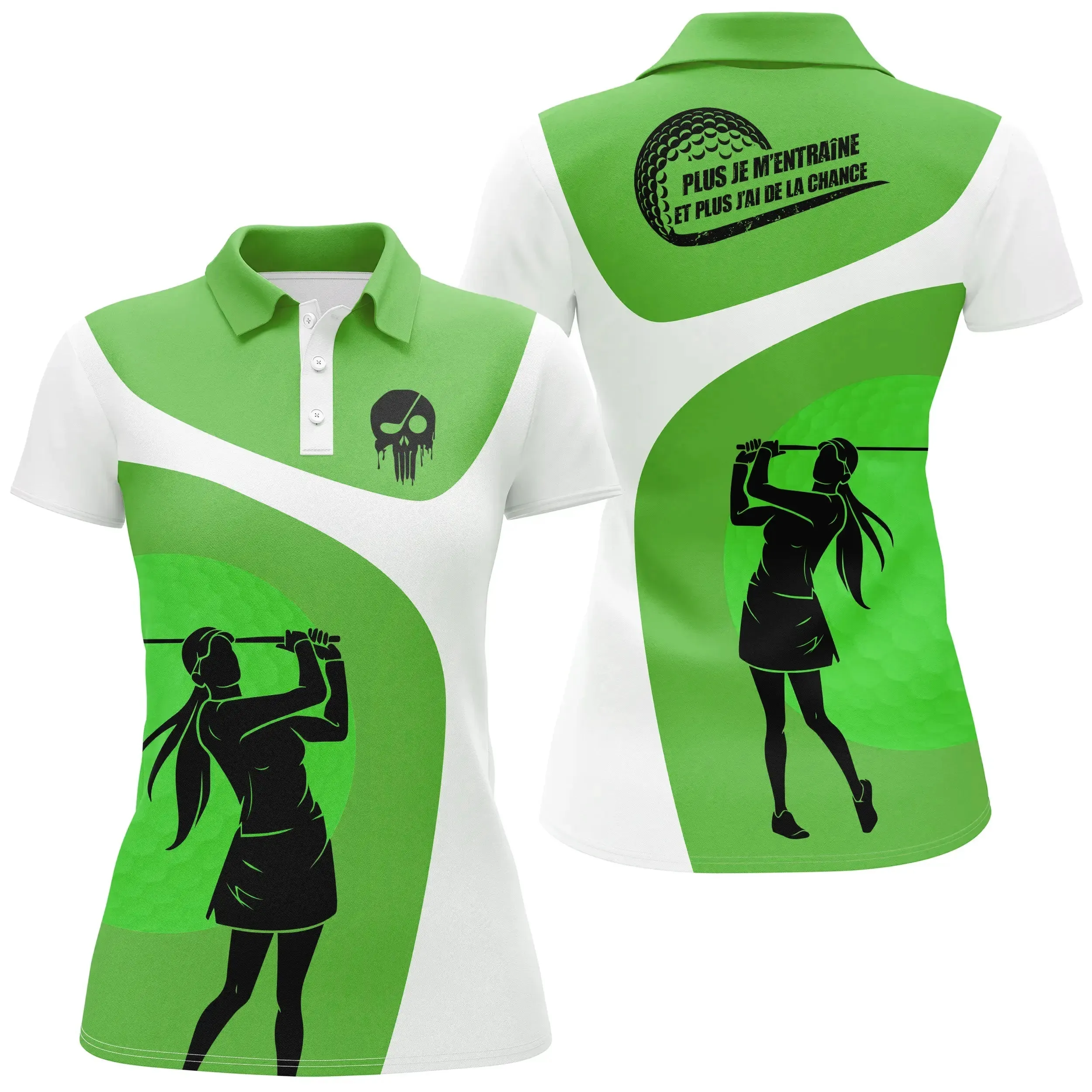 Polo à Séchage Rapide pour Fan de Golf, Golfeur, Golfeuse, Polo de Sport Homme Femme, Polo Shirts de Golf, Cadeau Original Golfeur Légers Hauts à Manches Courtes d'té - CTS10052209