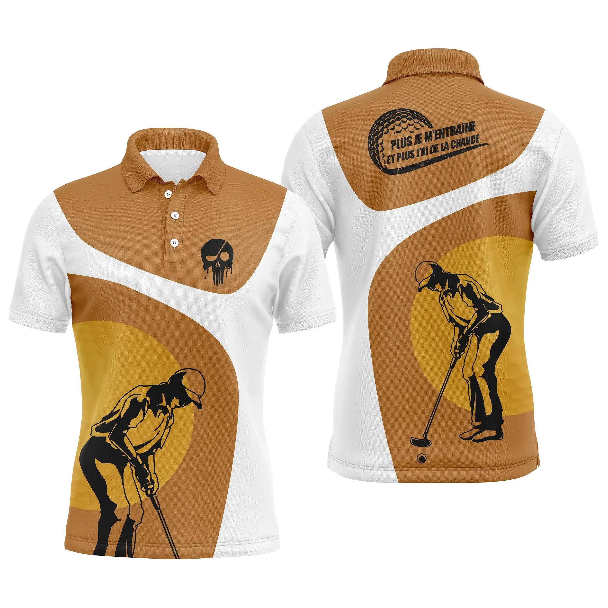 Polo à Séchage Rapide pour Fan de Golf, Golfeur, Golfeuse, Polo de Sport Homme Femme, Polo Shirts de Golf, Cadeau Original Golfeur Légers Hauts à Manches Courtes d'té - CTS10052209