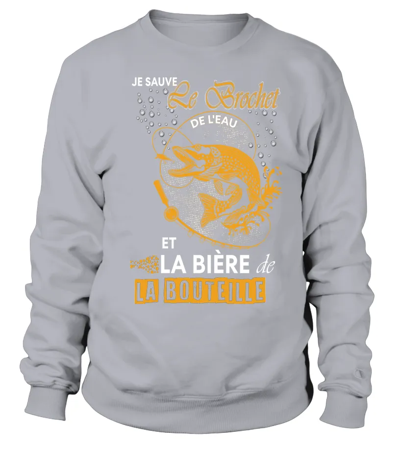 Pêche Du Brochet Au Leurre Souple, Bière, Cadeau Humour Pêcheur, Je Sauve Le Brochet De l'Eau - VEPEBR021