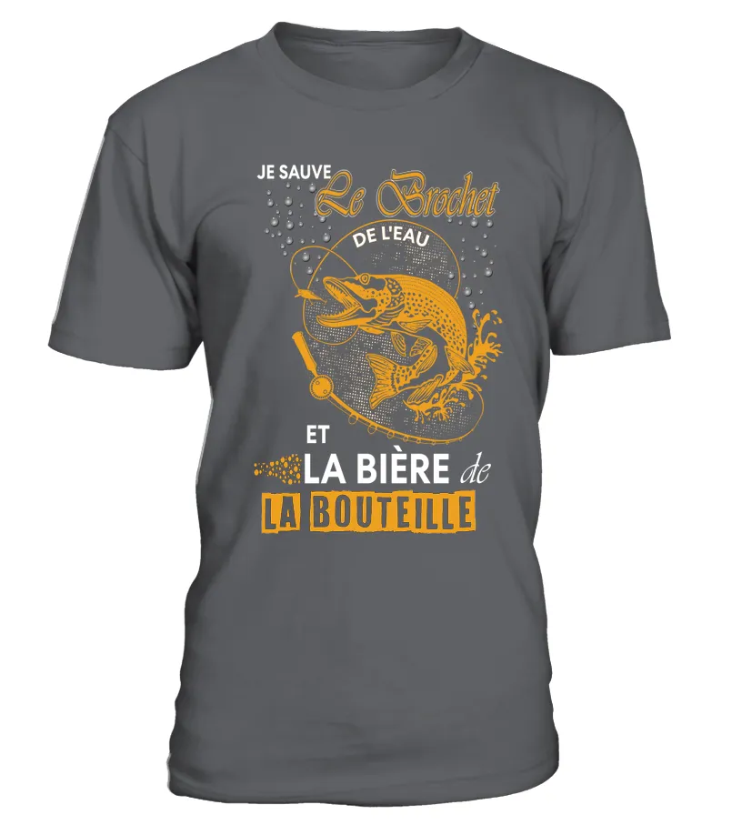 Pêche Du Brochet Au Leurre Souple, Bière, Cadeau Humour Pêcheur, Je Sauve Le Brochet De l'Eau - VEPEBR021