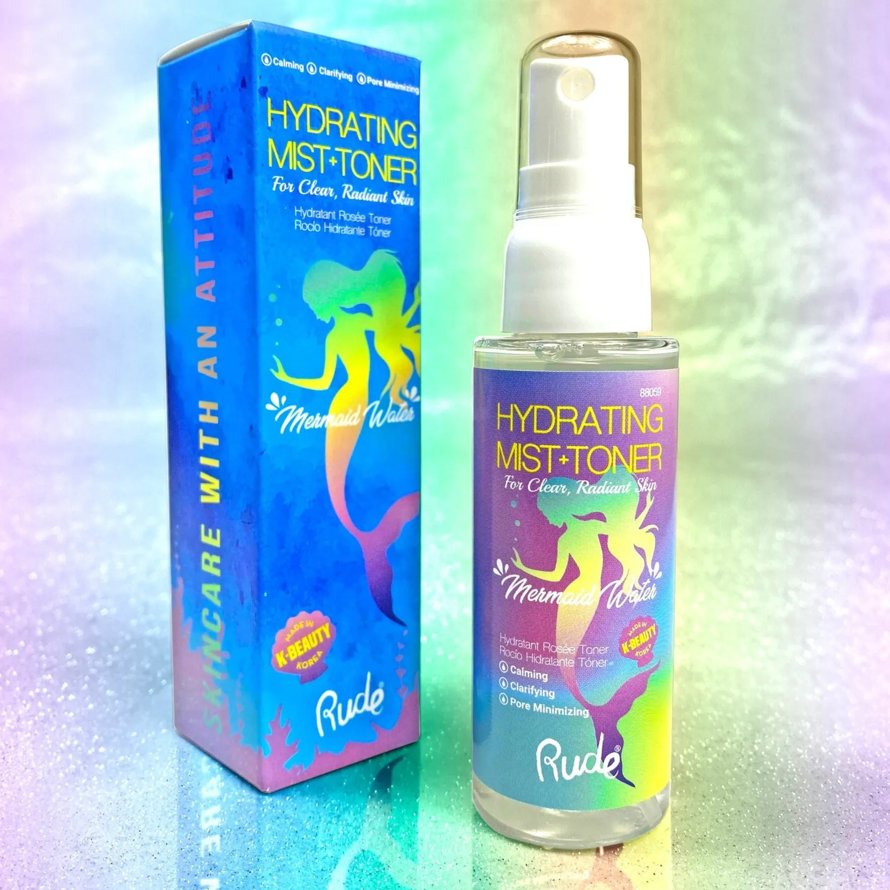 RUDE Mermaid Water Hydrating Tónico Hidratante en Spray