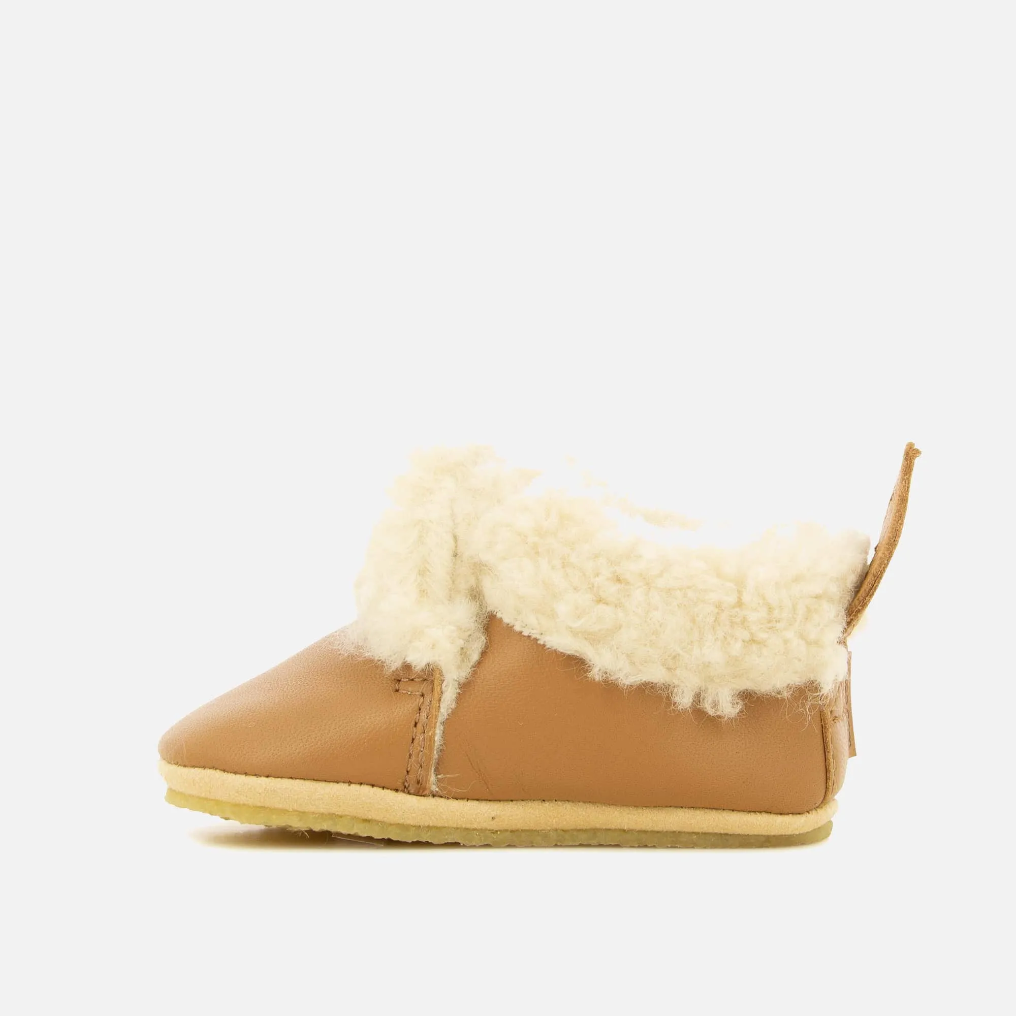 SHOO POM SHOO FUR camel chaussons