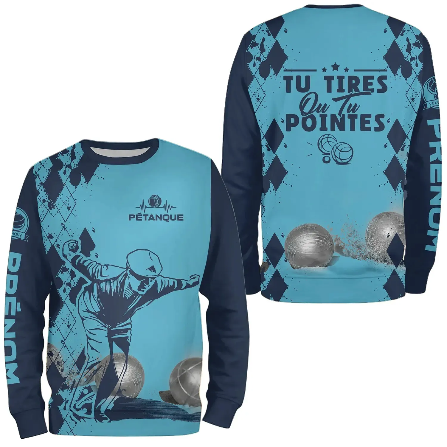 Sweat  Capuche Pétanque, Cadeau Personnalisé Bouliste, Tu Tires Ou Tu Pointes - CT28122345