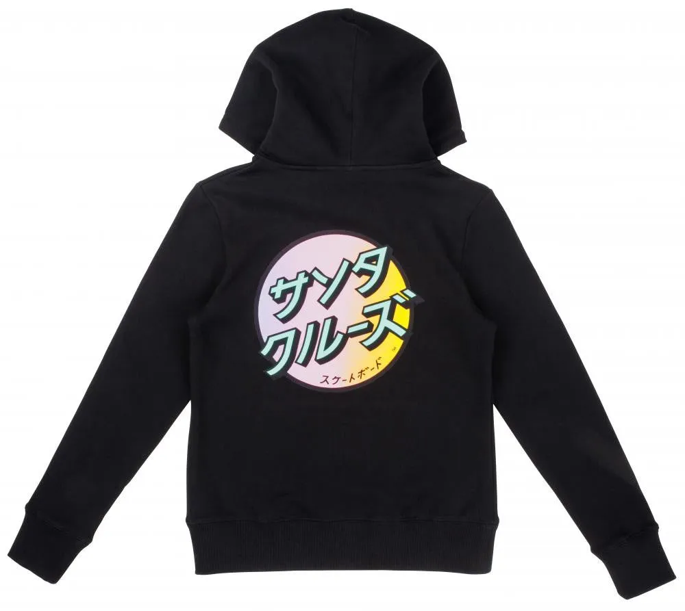 SWEAT SANTA CRUZ NOIR JAPANESE DOT HOODIE