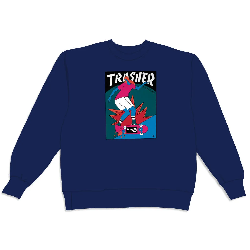 THRASHER SWEAT PARRA HURRICANE CREW NAVY