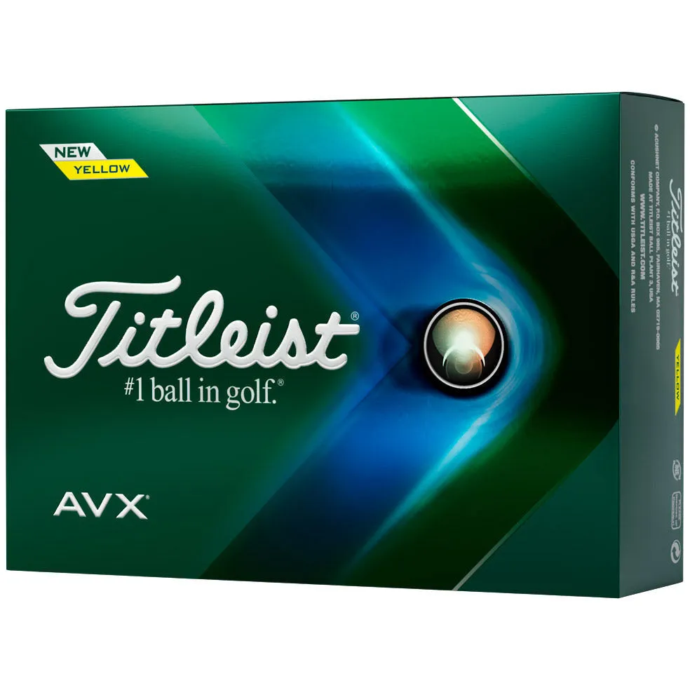 Titleist Balles AVX 2022 jaune (Boite de 12)