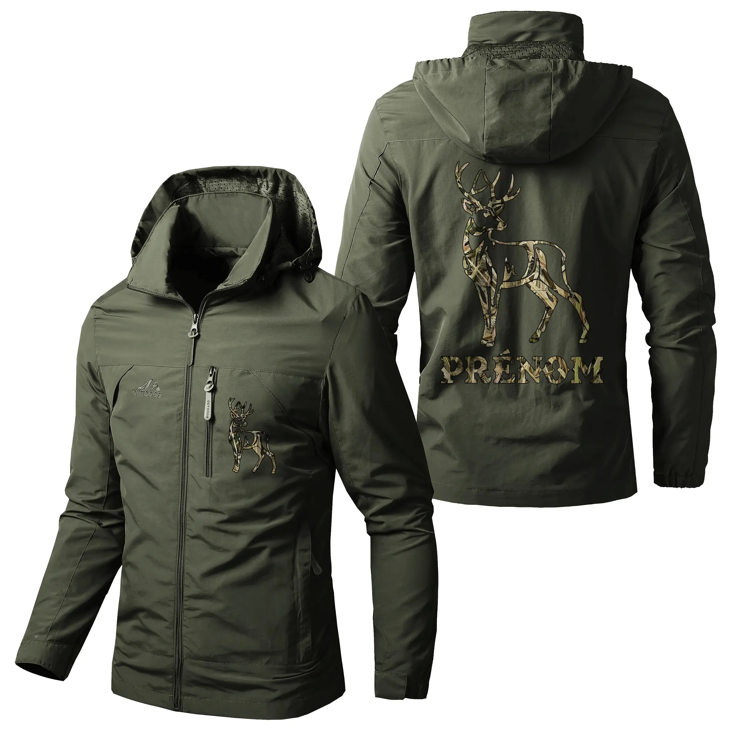 Veste Imperméable et Coupe-Vent Chasse Au Cerf, Cadeau Personnalisé Chasseur - CT07092348