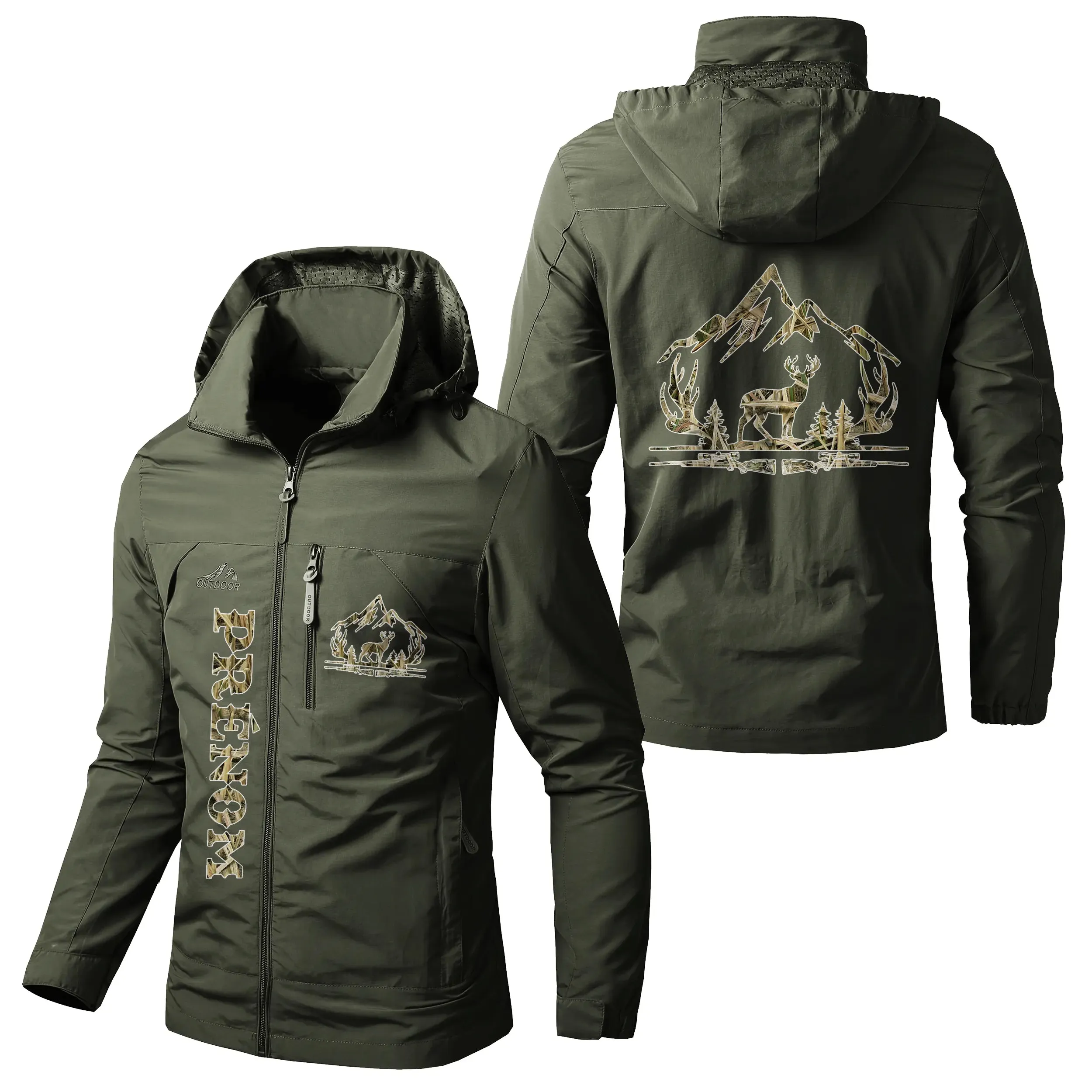 Veste Imperméable Et Coupe-Vent Chasse Au Cerf, Cadeau Personnalisé Chasseurs - CT07092352