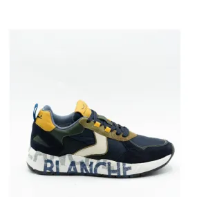 VOILE BLANCHE SNEAKERS 0012016298.02.2C30 CLUB 16 SUEDE/NYLON/GOAT SKIN BLU-GIALLO