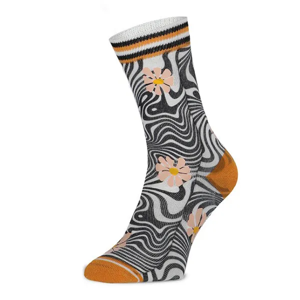 XPOOOS Retro Flowers Socken