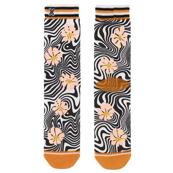 XPOOOS Retro Flowers Socken