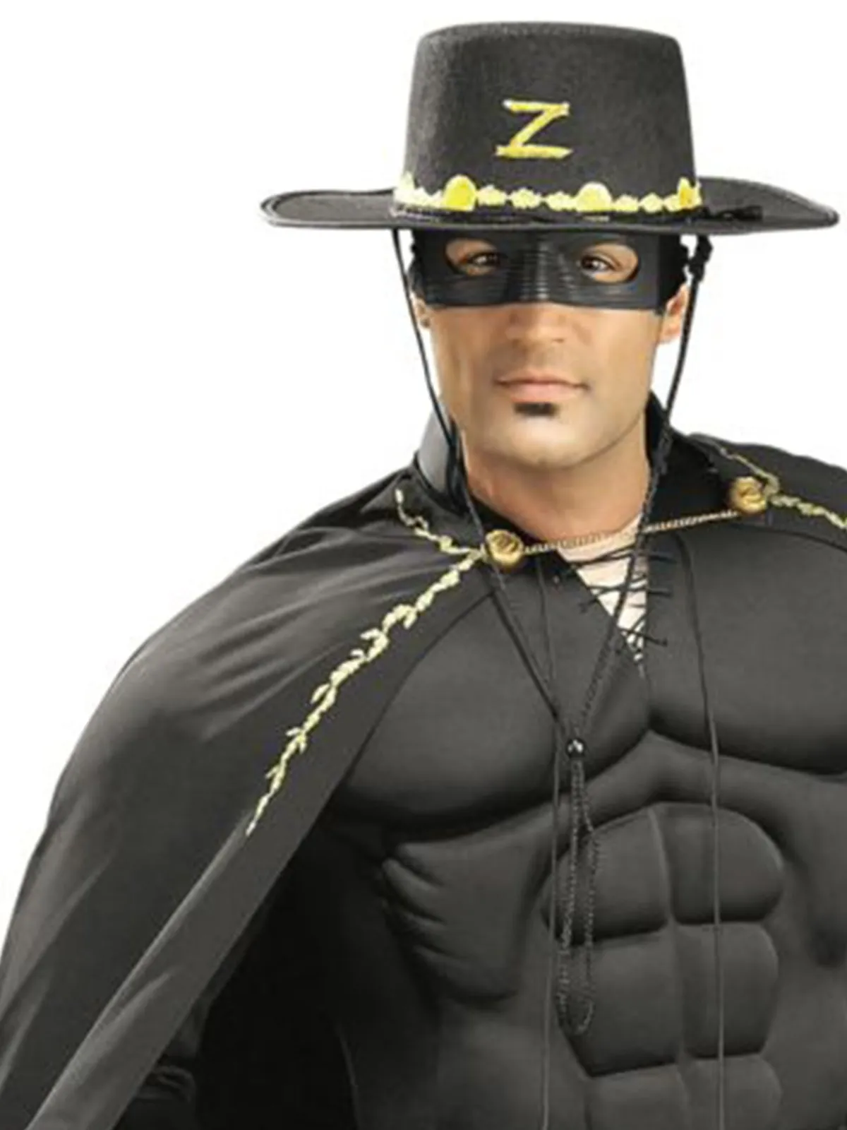 Zorro Deluxe Muscle Chest Costume for Adults - Zorro